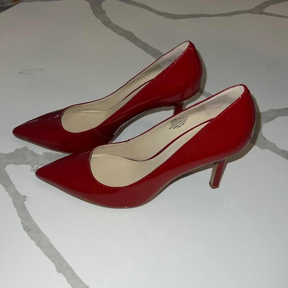 Nine West Martinar Red Patent Heels